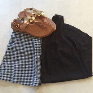 HALOGEN// Black High-Low Sleeveless Blouse